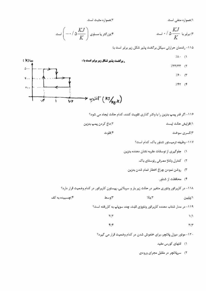 سوالات استخدامی هنرآموز مکانیک خودرو 1403 +جزوه